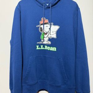L.L. Bean Blue Hoodie with Graphic Design